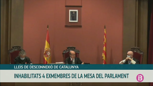Condemnats 4 exmembres de la Mesa del Parlament de Catalunya per desobediència