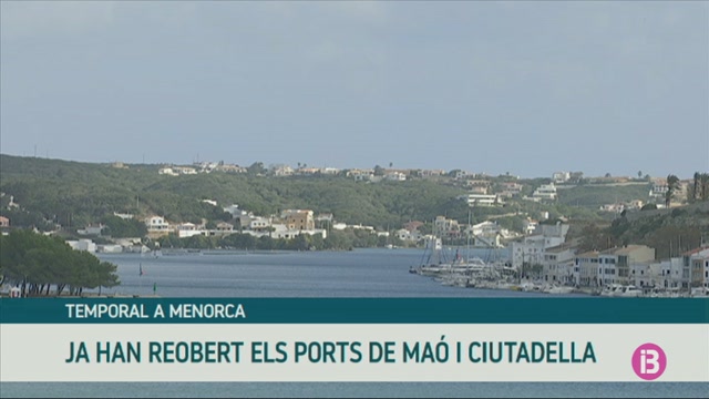 Els ports de Maó i Ciutadella tornen a obrir després del temporal de divendres