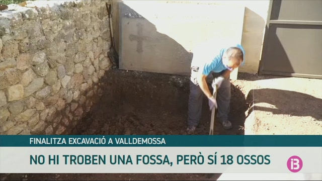 Localitzen 18 ossos a les excavacions al cementeri de Valldemossa