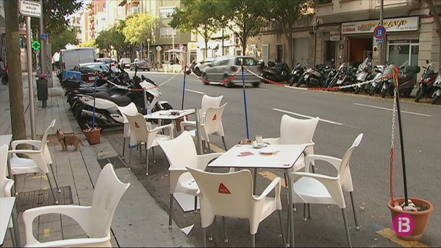 Una tercera part dels bars de Palma ha estès les seves terrasses cap als llocs d’aparcament