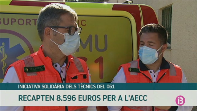 Tecnics del 061 recapten 8.500 euros per a la lluita contra el càncer