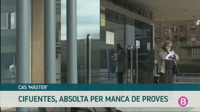 Cristina Cifuentes, absolta pel denominat cas Màster