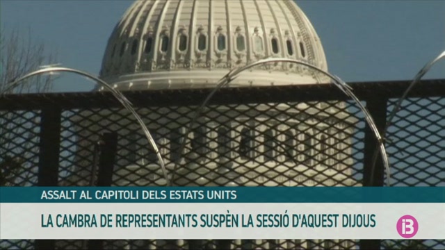 El Congrés dels EUA suspèn la sessió per l’alerta d’un pla per a assaltar el Capitoli