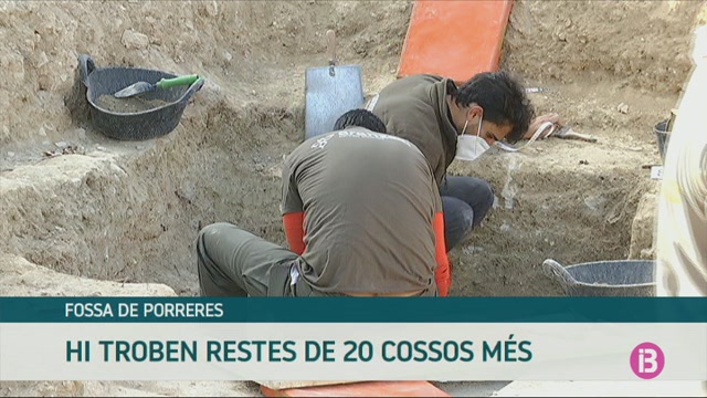 Troben 20 cossos més de víctimes del franquisme al cementiri de Porreres