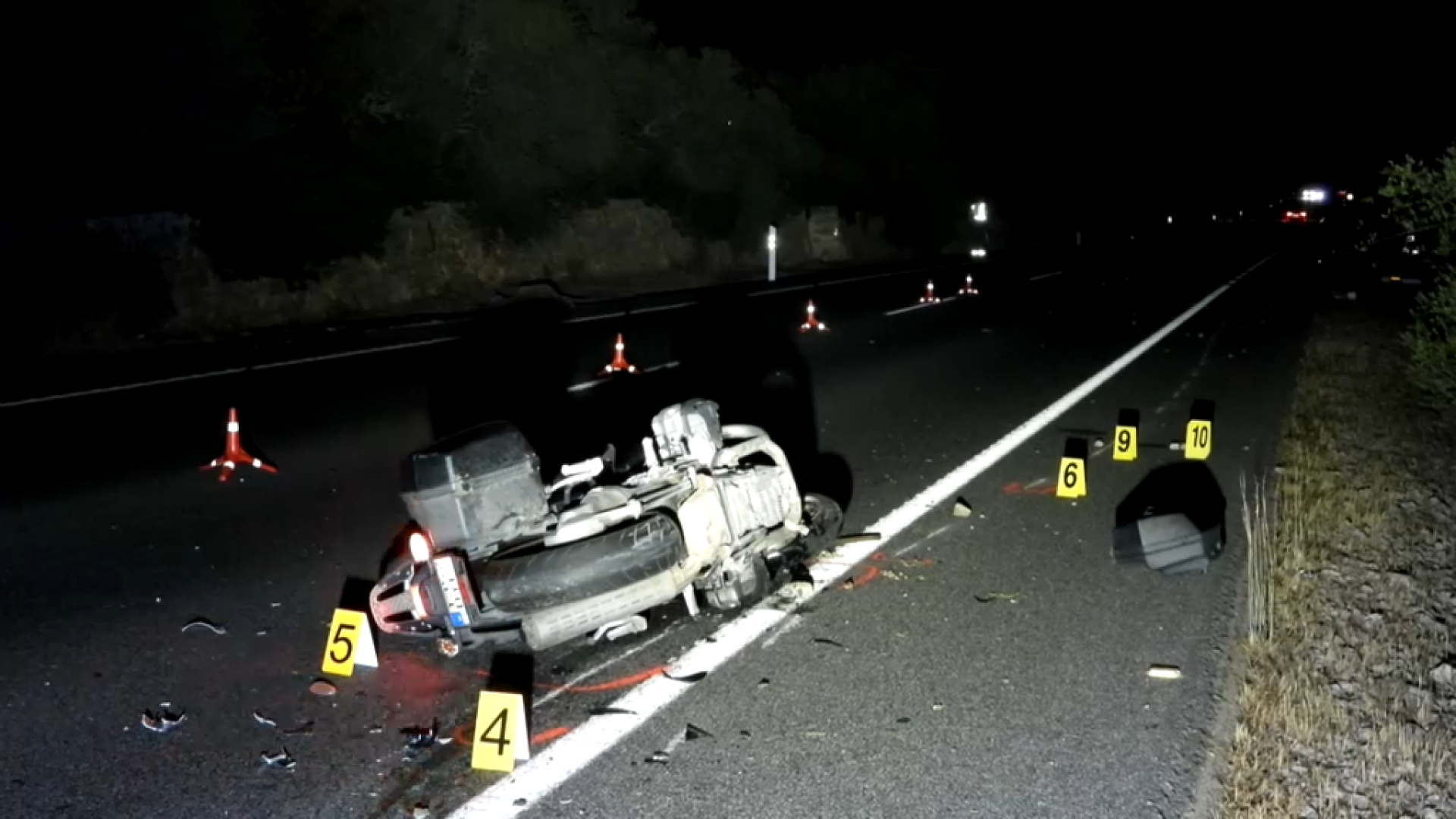 Un mort en xocar la seva moto amb un tractor a Campos