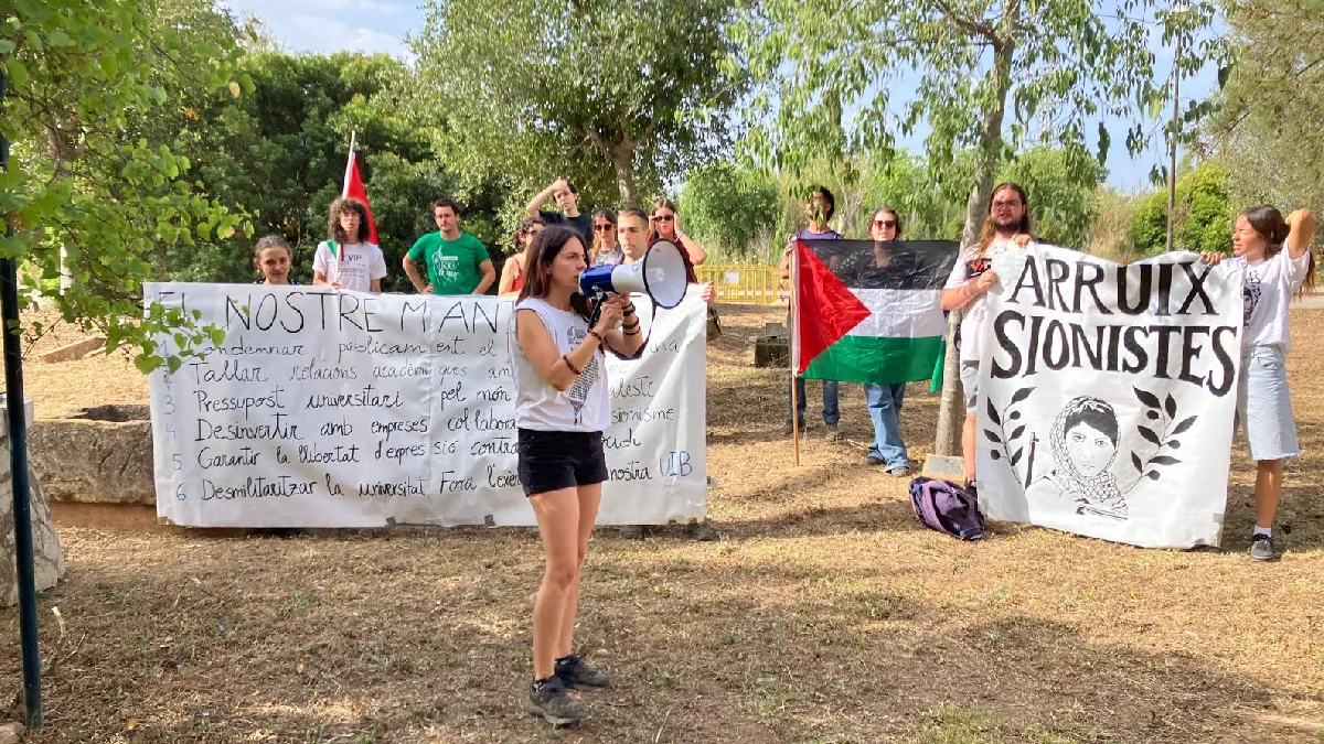 Els protestants de la UIB demanen al rectorat que talli vincles amb empreses i universitats israelianes