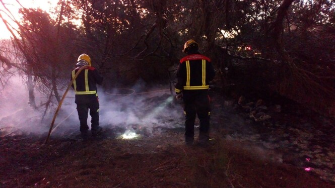 Investiguen les causes d’un incendi a la carretera del Cap de Barbaria