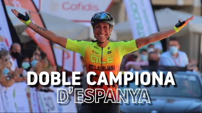 Mavi Garcia guanya també la prova en línia i es proclama doble campiona d’Espanya de ciclisme