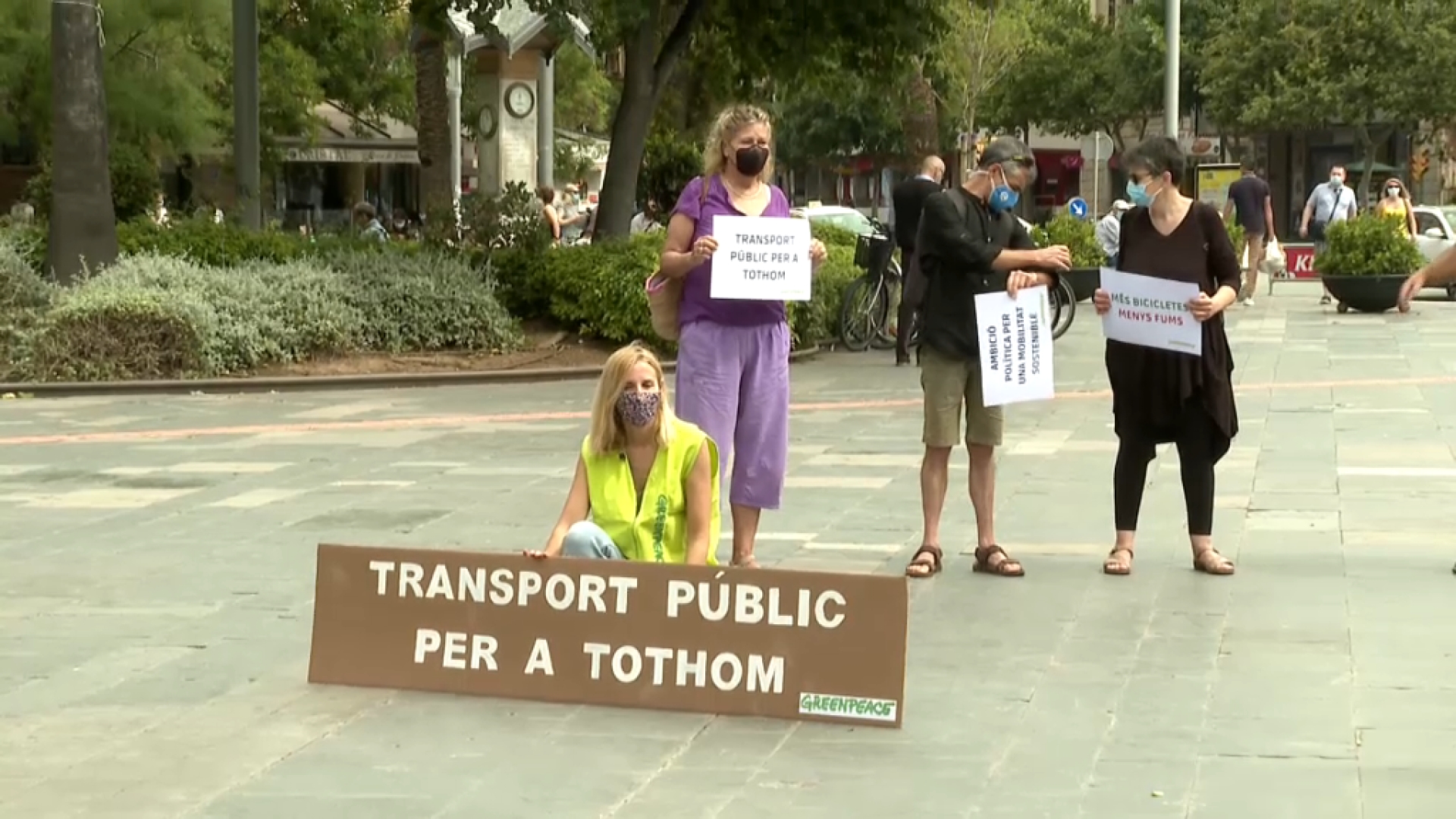 Manifestació a Palma a favor d’un transport públic per a tothom