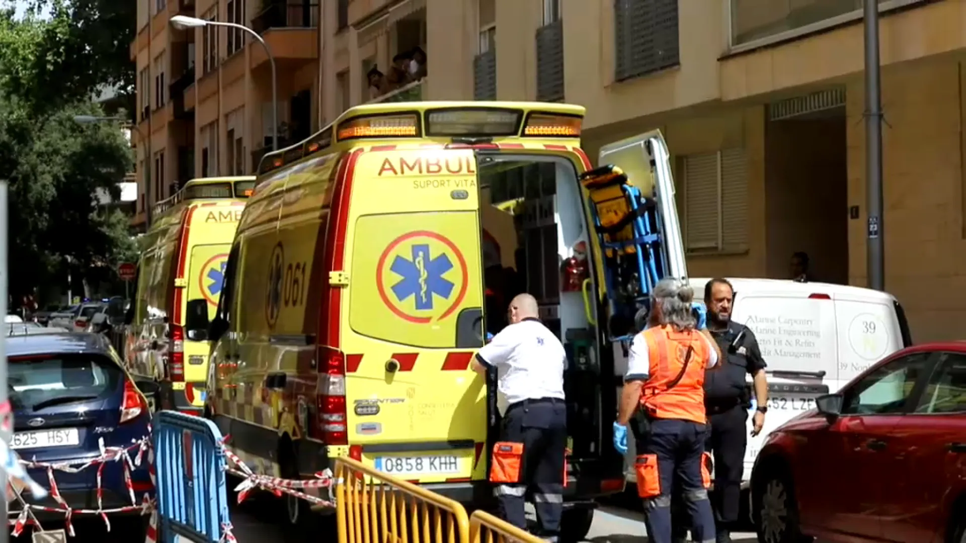 Infant ferit en caure per una finestra a Palma