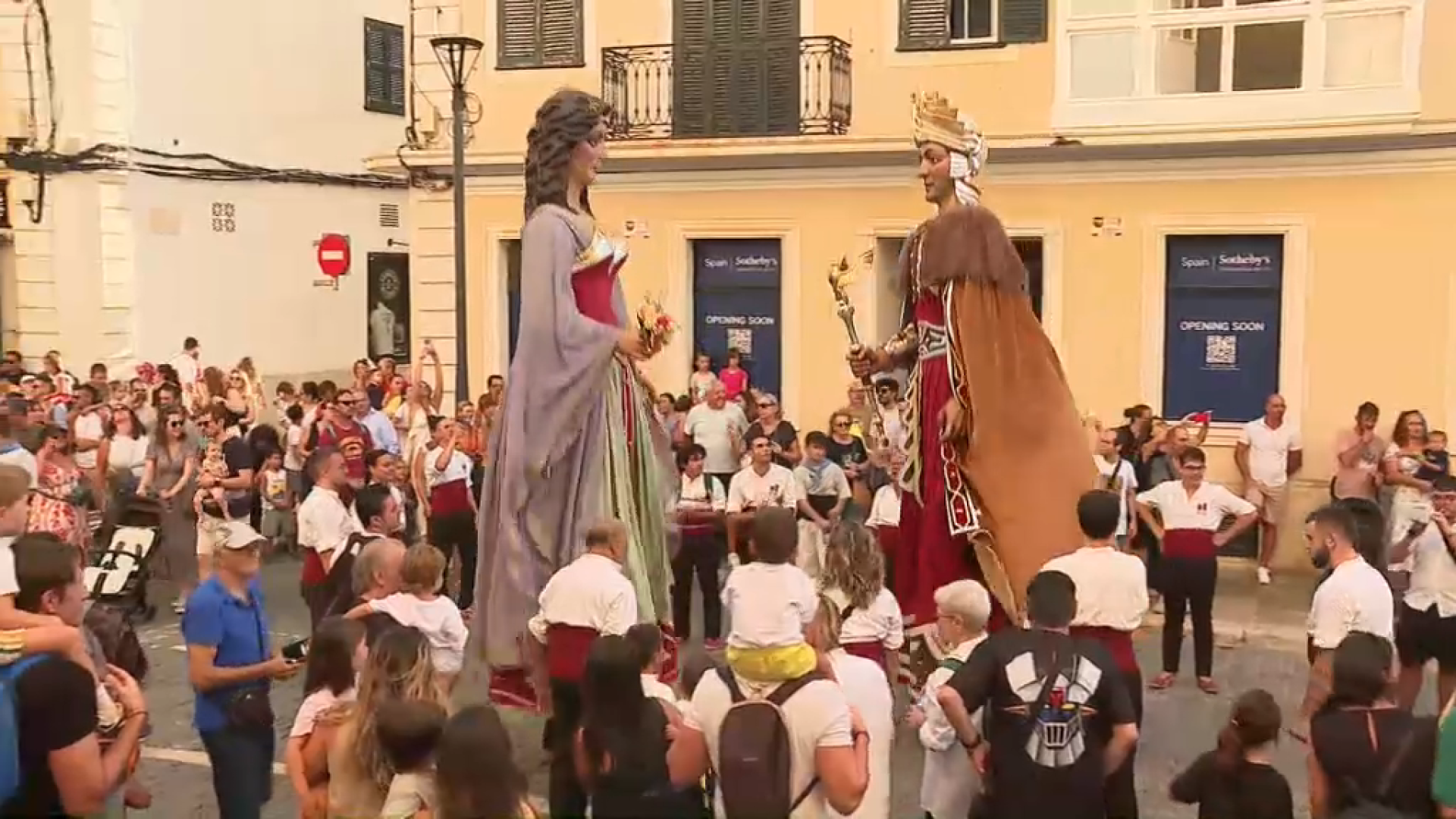 Els gegants de Masquefa visiten Maó per les festes de Gràcia