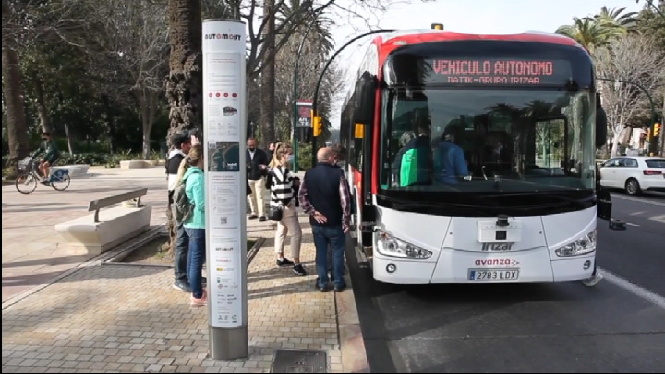 El primer autobús sense conductor d’Europa comença a funcionar a Màlaga