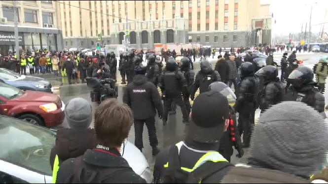 Detingudes més de 1.500 persones a Rússia en una nova jornada de manifestacions