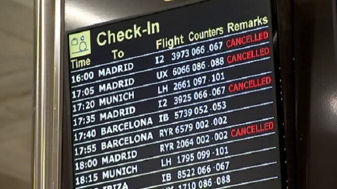 Una vintena de vols cancel·lats a les Balears, a causa de la gran nevada de Madrid