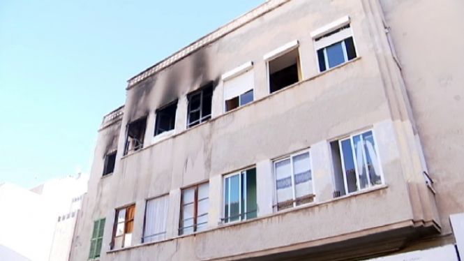 L’estructura de l’edifici incendiat de Palma ha quedat malmesa