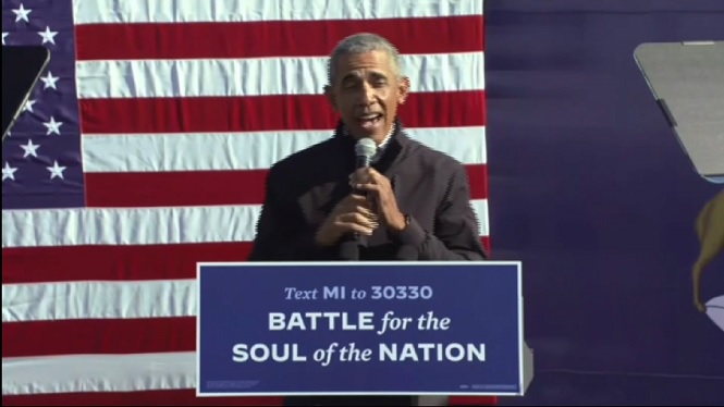 Biden fa campanya amb Obama i Stevie Wonder