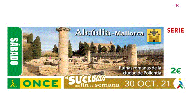 L’ONCE dedica un cupó a la ciutat romana de Pol·lèntia, a Alcúdia