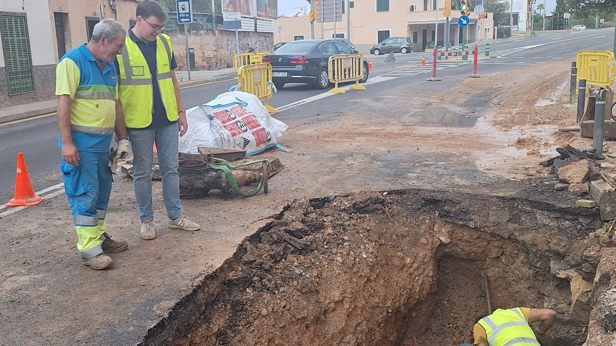 Una canonada rompuda deixa sense aigua a 500 usuaris a Palma