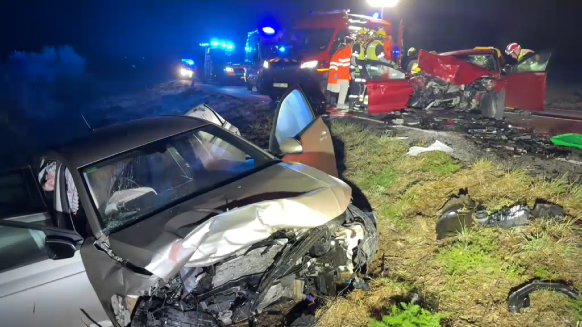 Tres ferits, dos d’ells greus, per un xoc frontal a la carretera Sineu-Ariany