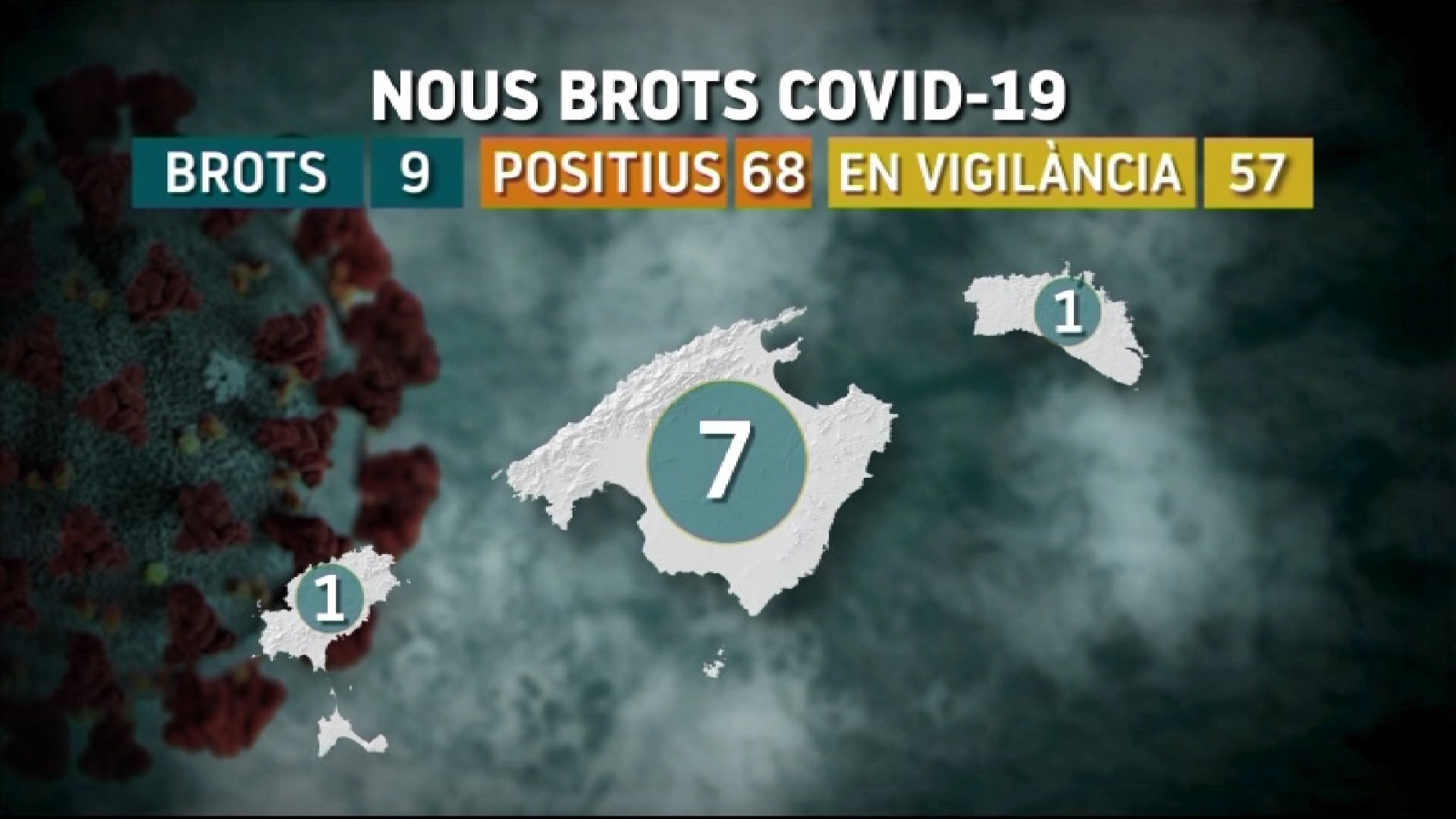 Salut notifica 9 brots nous a les Illes Balears, amb 68 positius