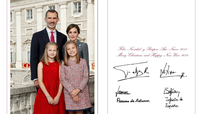 La Casa reial publica la felicitació de Nadal dels reis