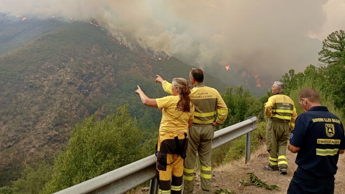 Torna el contingent balear que ha col·laborat en l’extinció dels incendis a Lleó