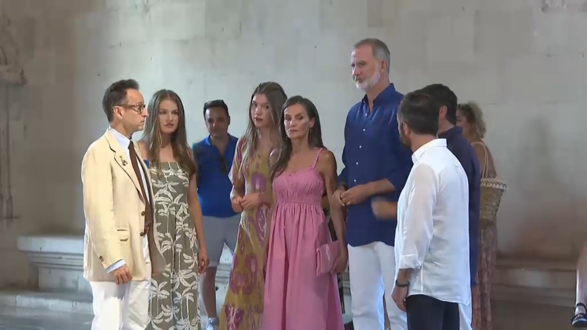 Els reis visiten per sorpresa la Llotja de Palma