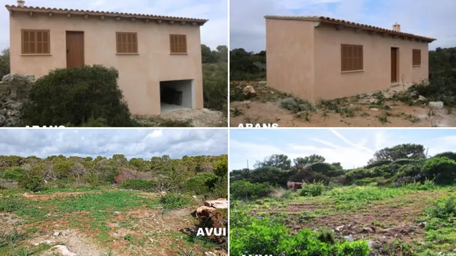 Demolides dins el Parc Natural de Mondragó dues cases il·legals