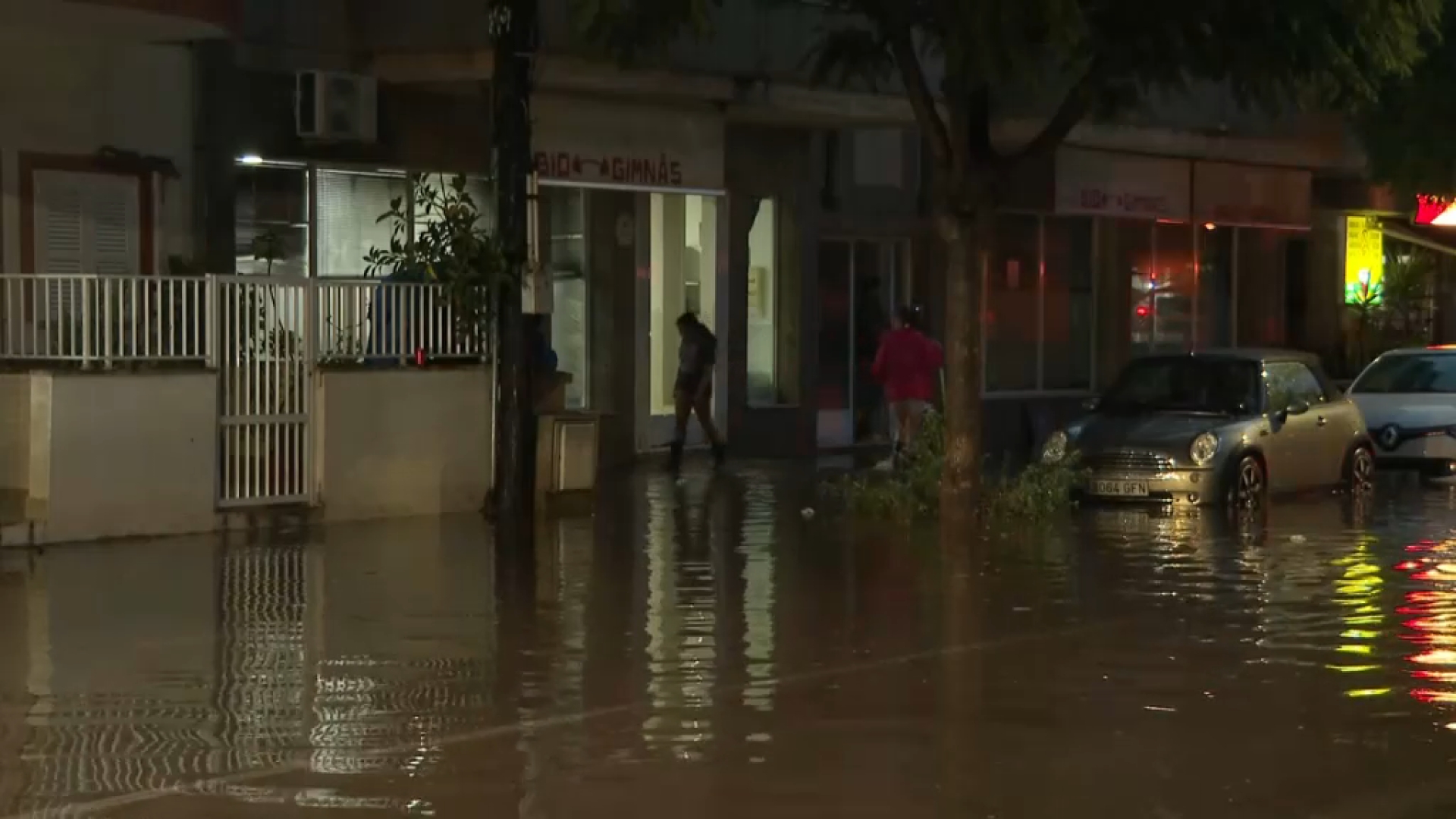Inundacions a Porto Cristo després d’unes pluges intenses