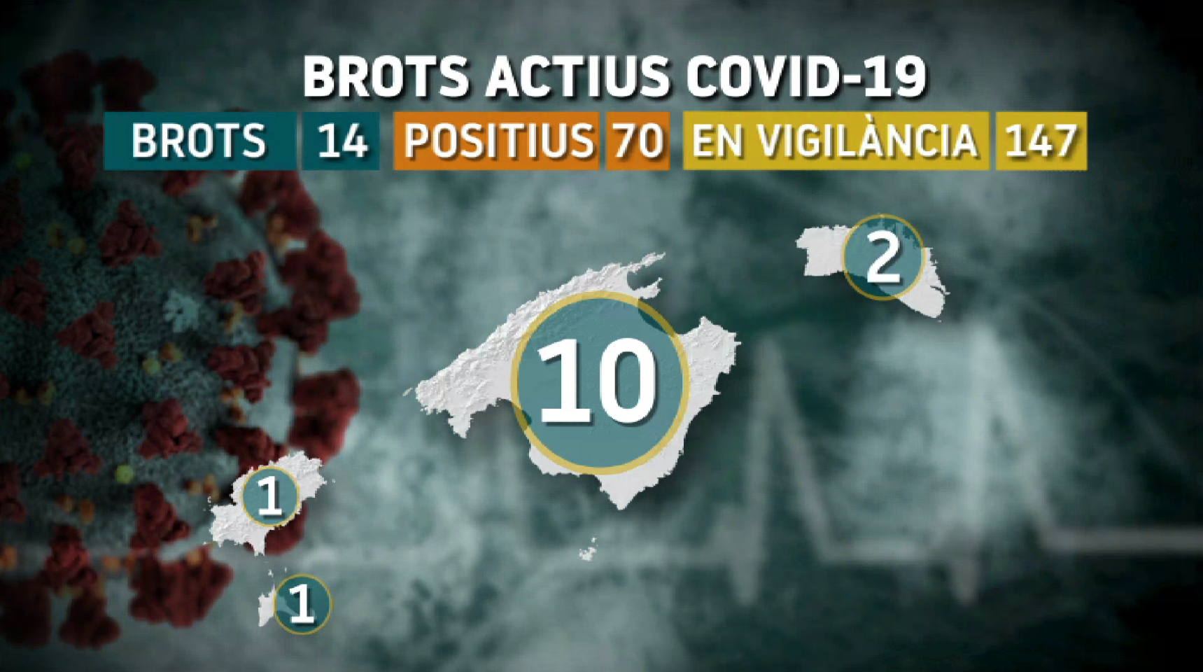 Balears registra 4 brots en una setmana; 14 brots actius en total