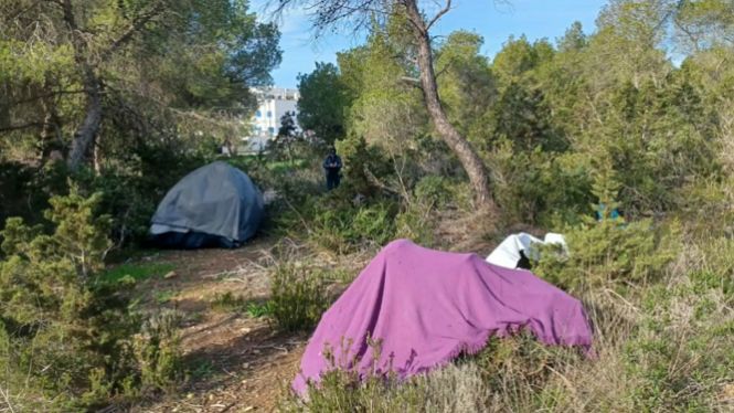 La Policia Local desmantella un assentament a sa Talaia de Sant Antoni