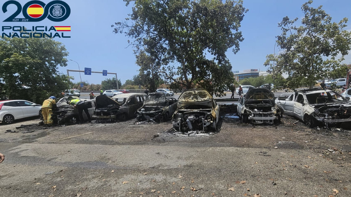 Detenen el presumpte autor d’un incendi que afectà deu cotxes a Son Castelló