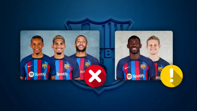 Kounde, Araújo i Depay, baixes confirmades en el Barça