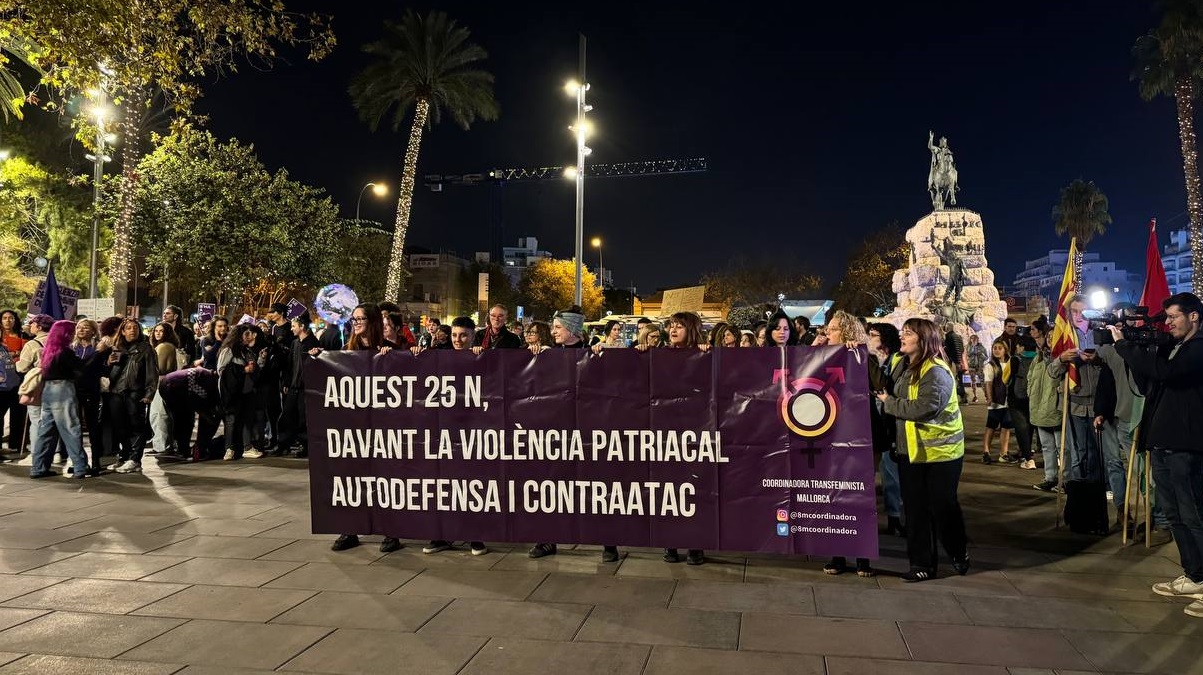 Centenars de persones criden contra a Palma “el terrorisme masclista” i “la violència patriarcal”