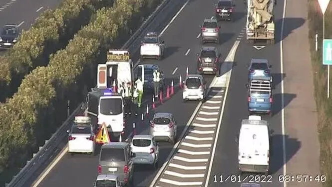 Un accident múltiple provoca retencions quilomètriques a l’autopista de Llucmajor-Palma