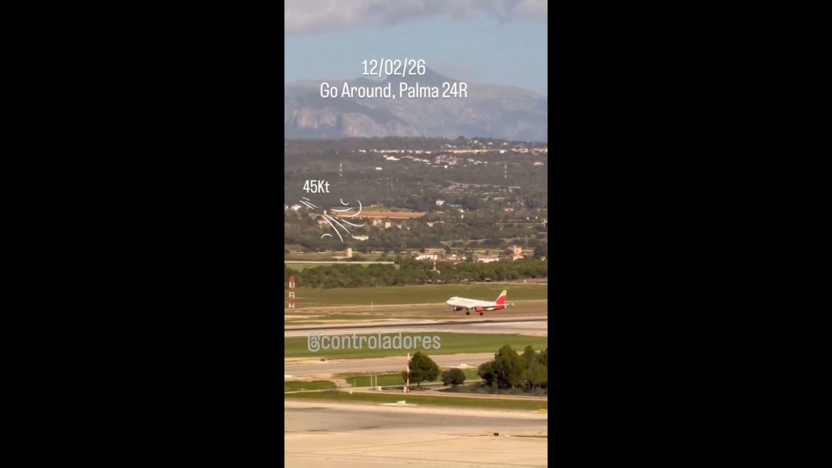 Aterratges frustrats a l’aeroport de Palma per mor del vent
