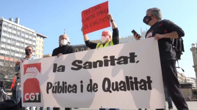 Manifestacions arreu del país contra la privatització de la sanitat