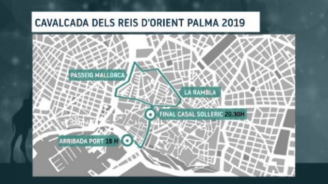 Restriccions de trànsit a Palma perquè circulin les carrosses dels Reis d’Orient