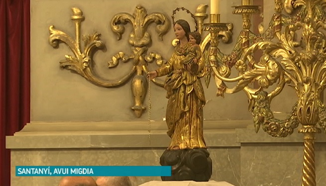 Restauren la imatge de la Mare de Déu del Roser de Santanyí