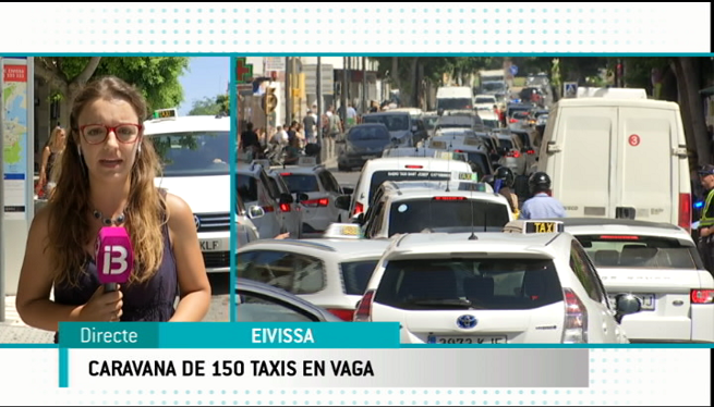 Els+taxistes+d%E2%80%99Eivissa+aturen+tres+hores+en+contra+de+les+llic%C3%A8ncies+VTC