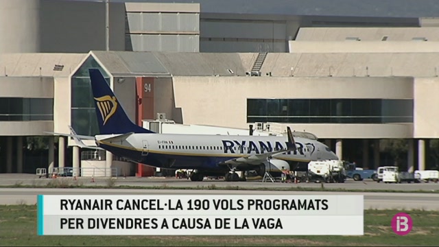 Ryanair+cancel%C2%B7la+190+vols+programats+per+a+divendres