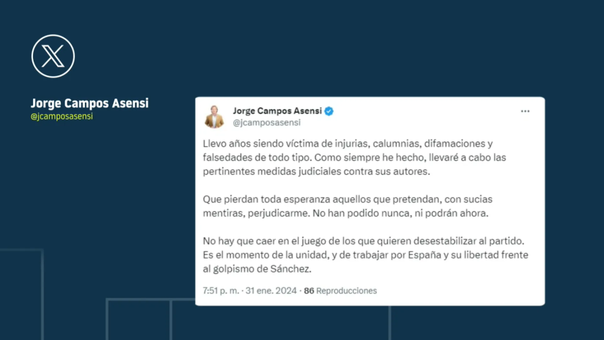 Patricia de las Heras hauria remès a la direcció nacional de Vox un informe amb greus acusacions contra Jorge Campos