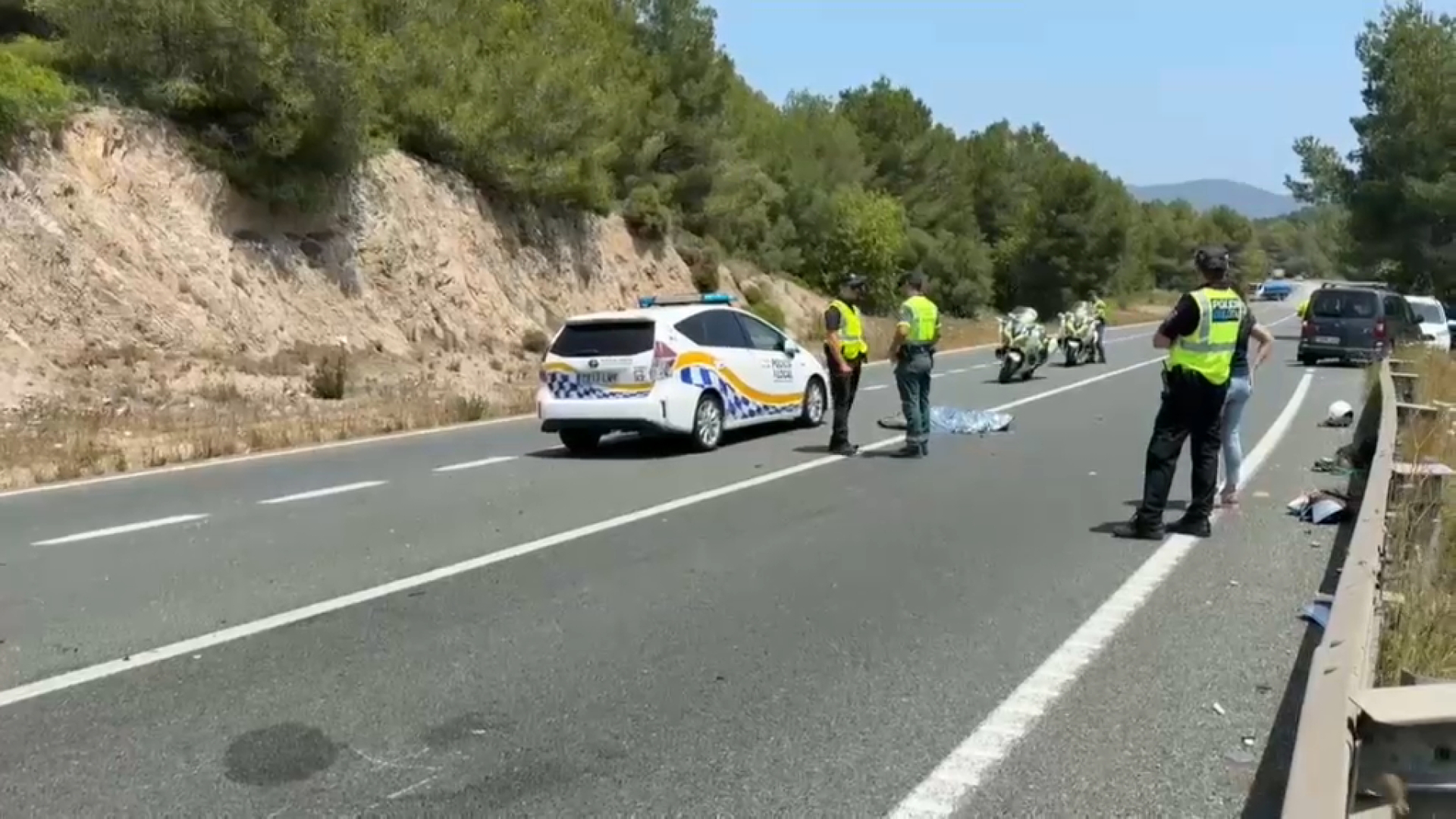 Accident mortal d’un motorista a la carretera entre Son Servera i Sant Llorenç