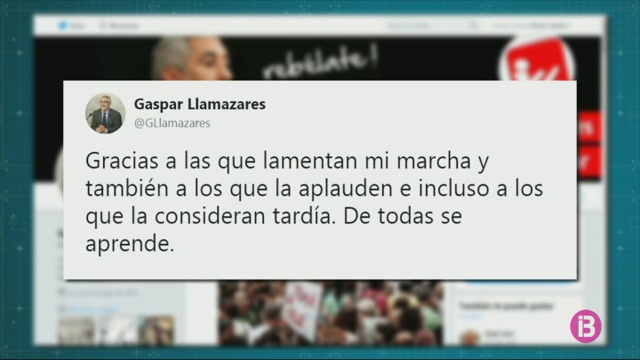 Gaspar Llamazares renuncia al seu escó de diputat