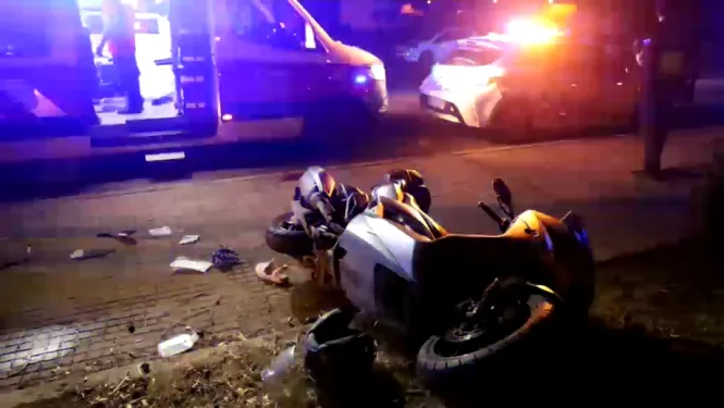 Dos ferits greus en un accident de moto a Palma