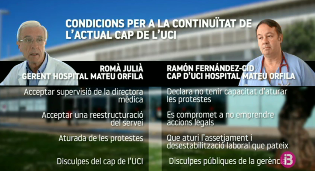 El director del Mateu Orfila obre la porta al cessament del cap de l’UCI