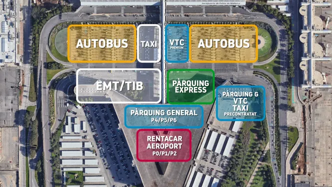 L’Aeroport de Palma modifica l’estacionament del transport terrestre a la zona exterior d’arribades