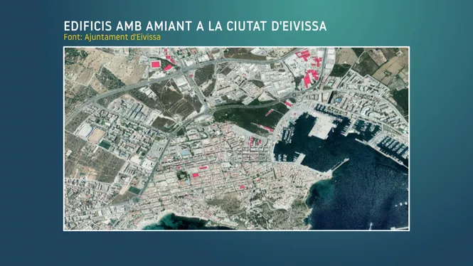 El 13% dels edificis de la ciutat d’Eivissa tenen cobertes d’amiant