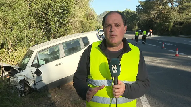 Sis ferits, un d’ells greu, en un accident múltiple a la carretera general de Menorca