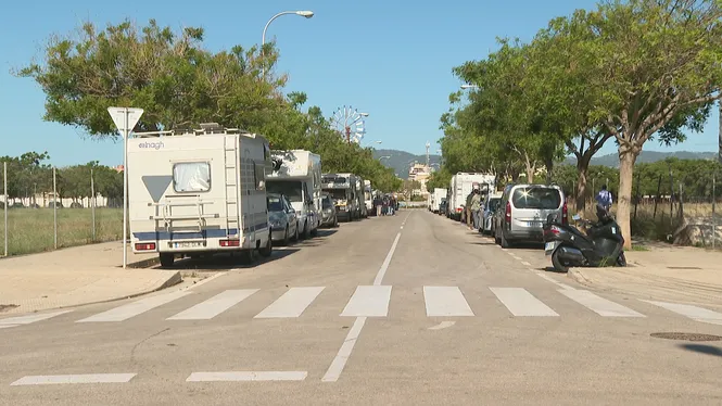 Els habitants de caravanes a Palma reclamen a Cort una solució